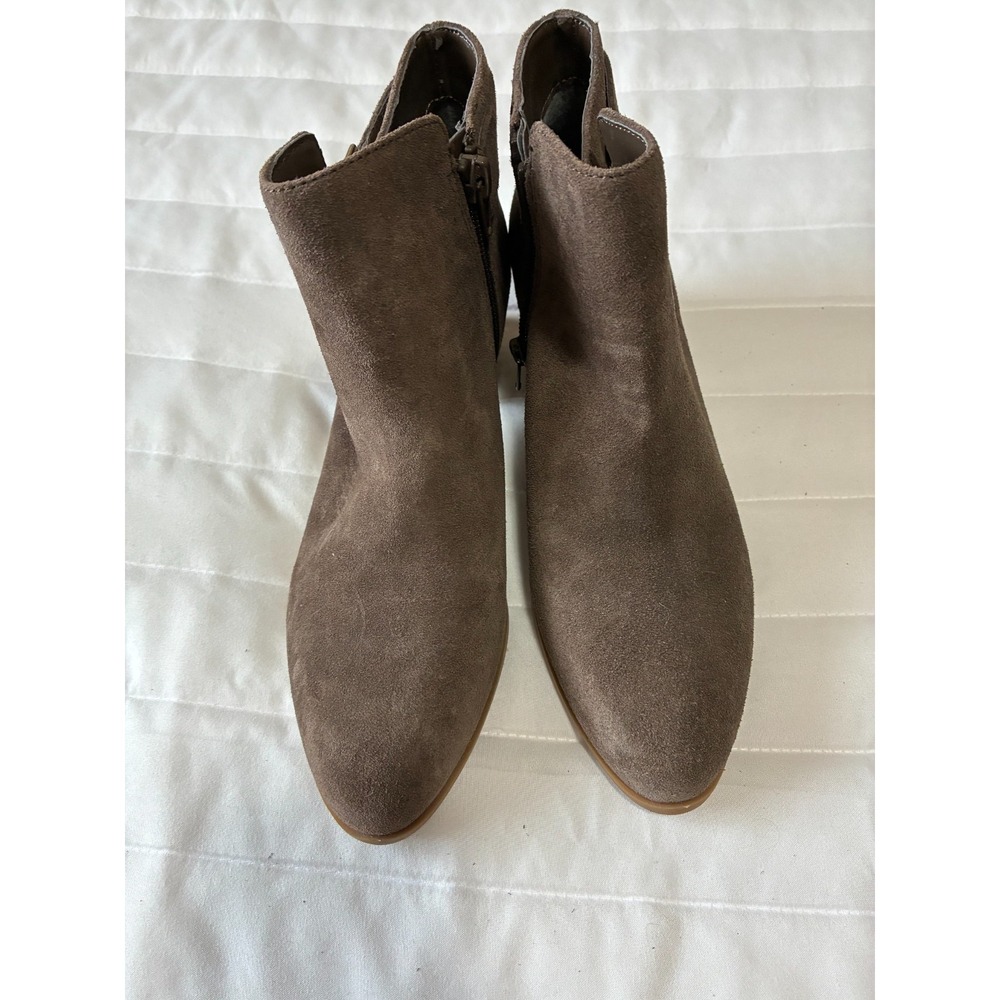 Alfani Adisonn Brown Suede Ankle Boots Block Heel Pointed Toe‎ Womens 6M F43114